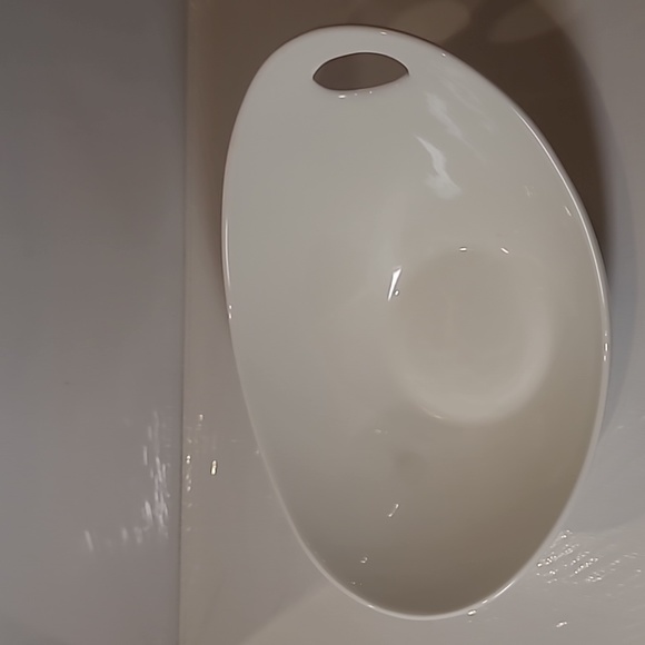 #2)10 strawberry street white porcelain oval serving boat bowl 11"×8"×4".6" - Picture 2 of 7